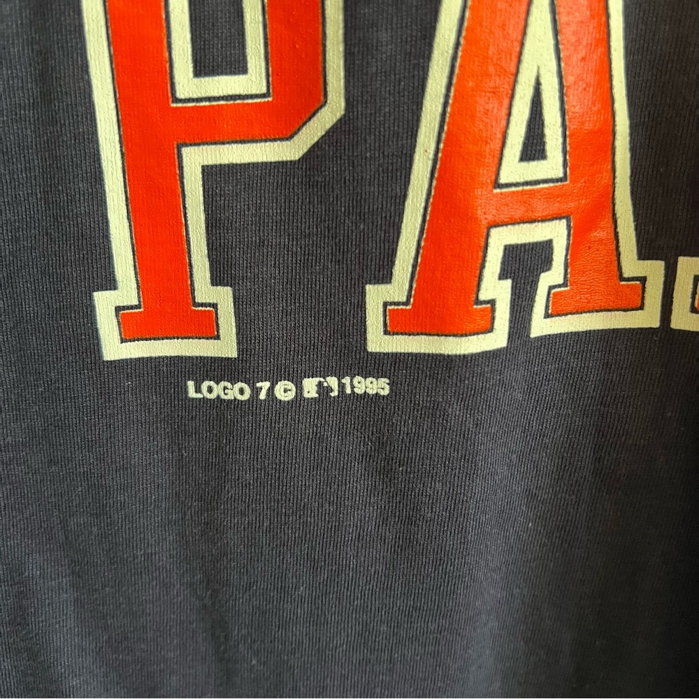 Vintage 90s San Diego Padres Navy T-Shirt Logo 7 1995 Size Large Made in USA NWT - Picture 3 of 7